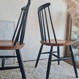 Pair of Scandinavian chairs model Fanett by Tapiovaara