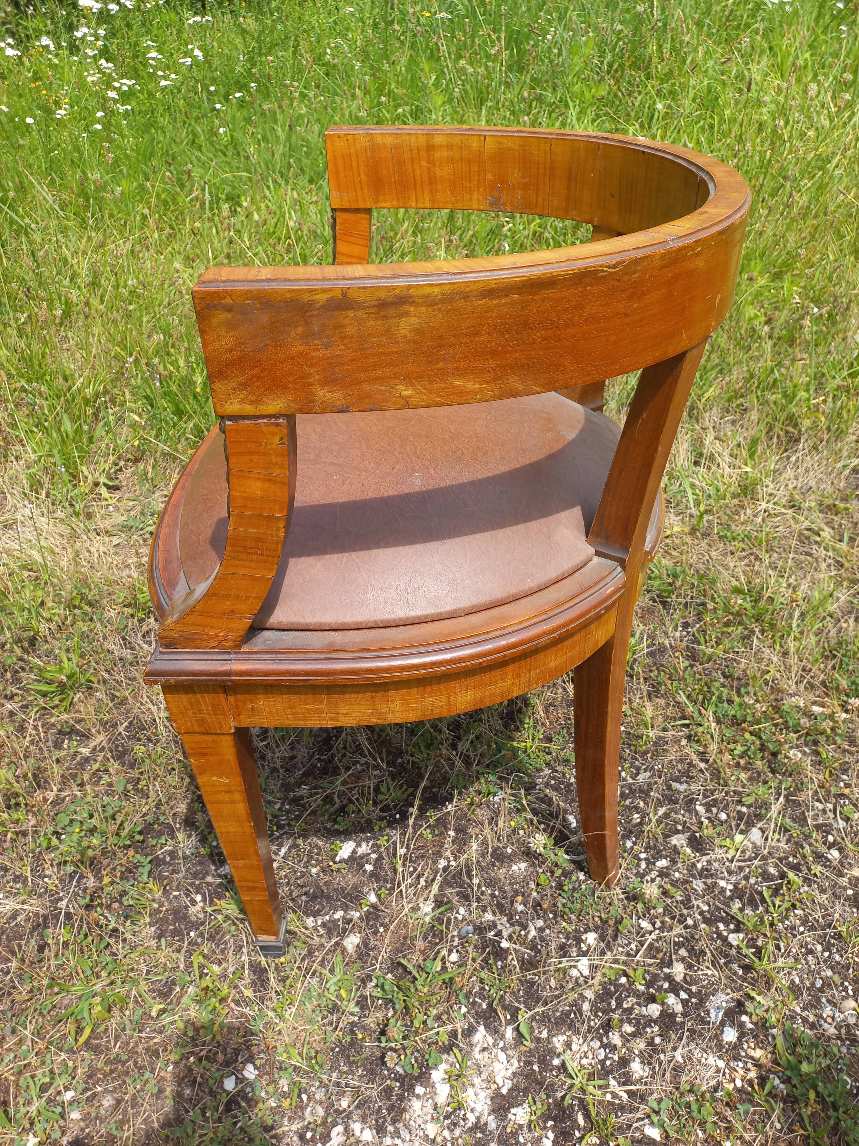 Rosewood and bronze office chair