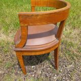 Rosewood and bronze office chair