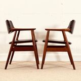 A set of four or six Svend Aage Eriksen model Gm11 dining chairs, 1960s