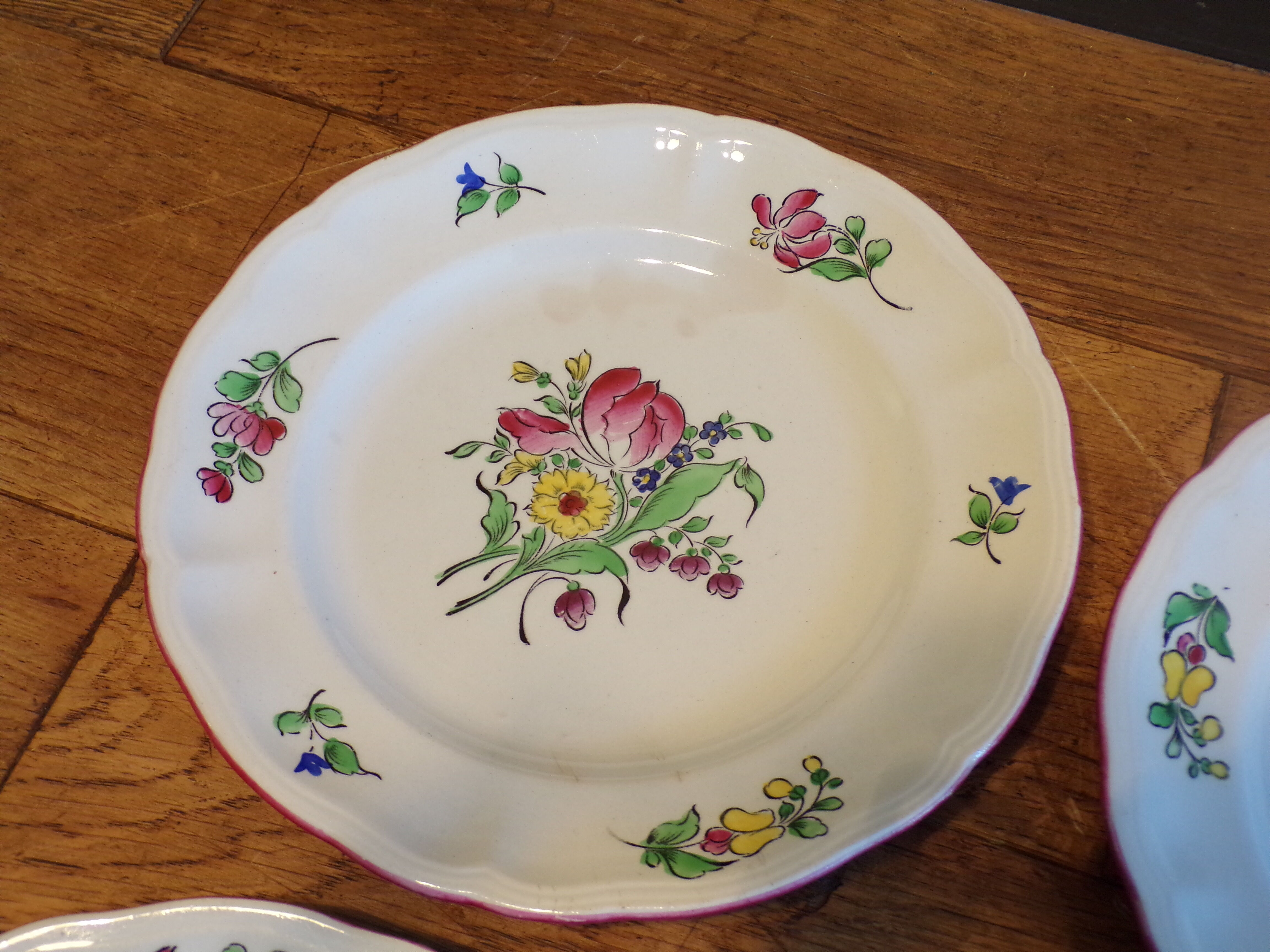 Set 8 lunéville KG Old Lamppost dessert plates