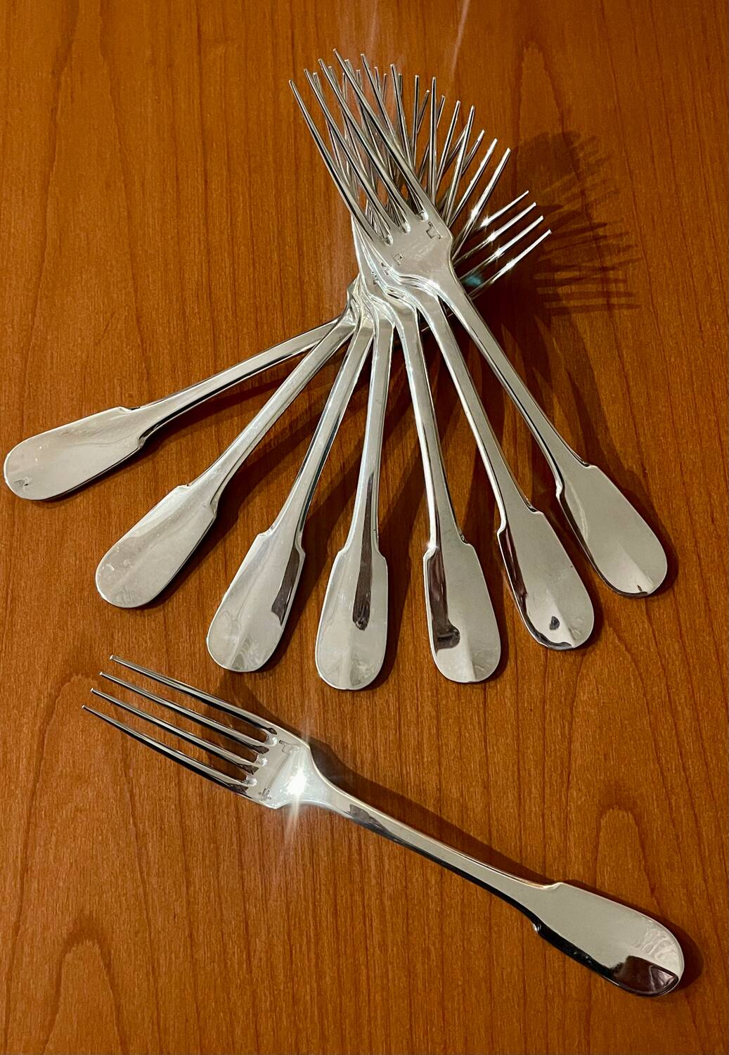 8 fourchettes 20,5 cm christofle cluny vieux paris très bon état
