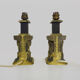 Pair of table lamps, Art Deco period bedside lamp, bronze and metal