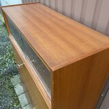 Secretary desk with flap Scandinavian desk Mid-century vintage 1970