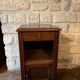 Antique bedside table with marble top