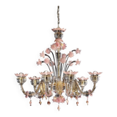 Early 21st century venetian Murano glass chandelier