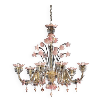 Early 21st century venetian Murano glass chandelier