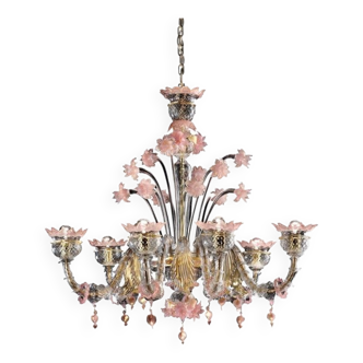Early 21st century venetian Murano glass chandelier