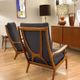 Pair of Scandinavian armchairs by Edvard Valentinsen for Fraska, Denmark 1960s.
