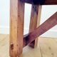 Banc vintage en bois, fabriqué artisanalement, style rustique
