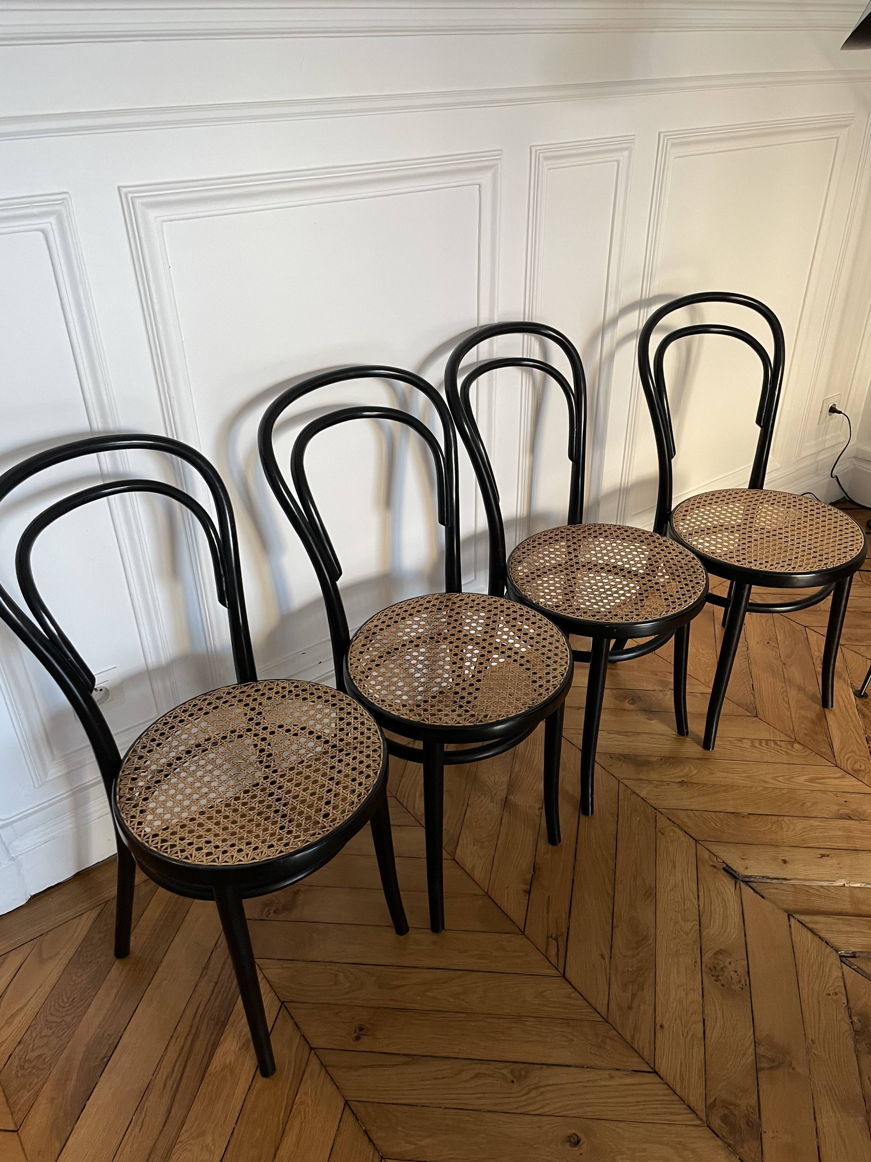 Set of 4 Thonet design chairs, ZPM Romsko production