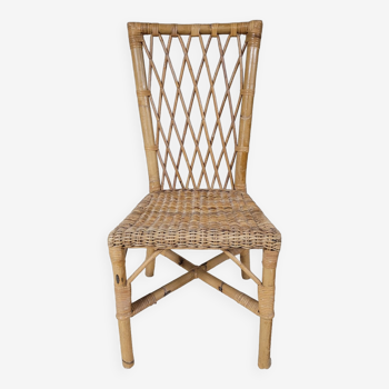 Vintage rattan office chair - 1950s