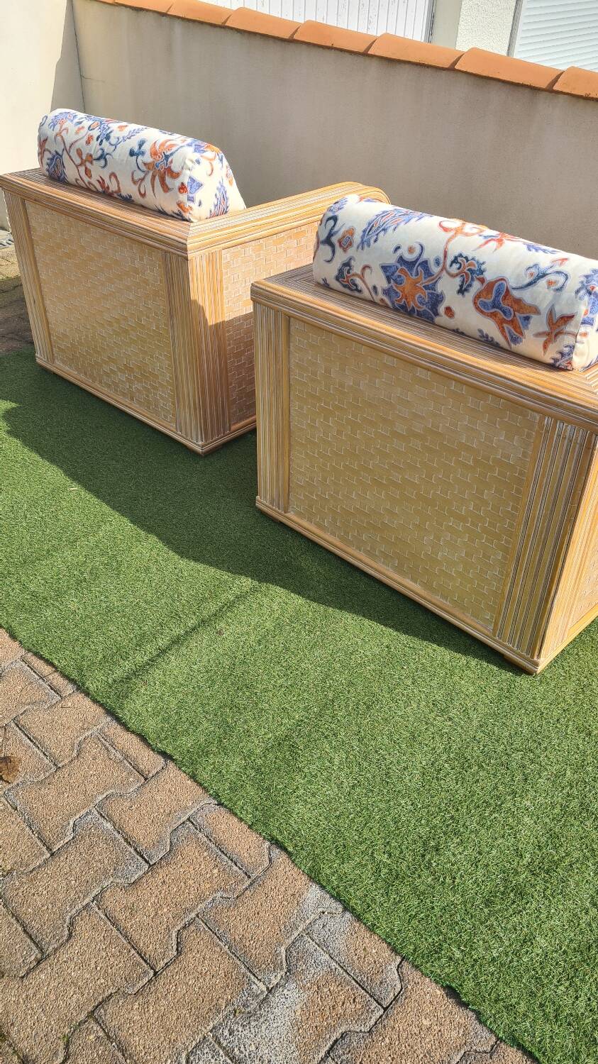 Design rattan club chairs