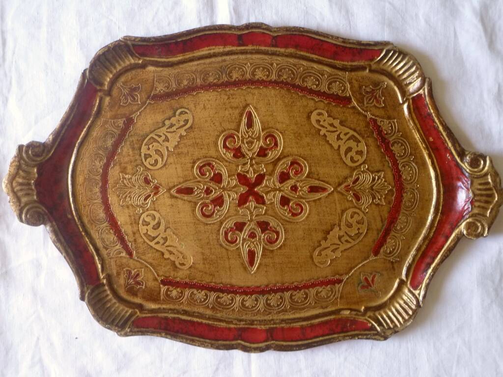 Florentine tray Italy, vintage