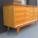 Vintage sideboard 1950 oak foot compass