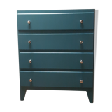 Vintage 30s dresser peacock blue