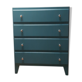 Vintage 30s dresser peacock blue