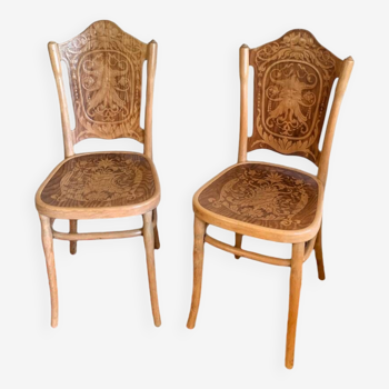 Pair of Jacob Kohn bistro chairs