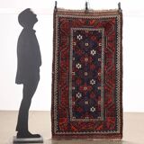 Antique Asian wool rug, large knot, 180 x 95 cm, original