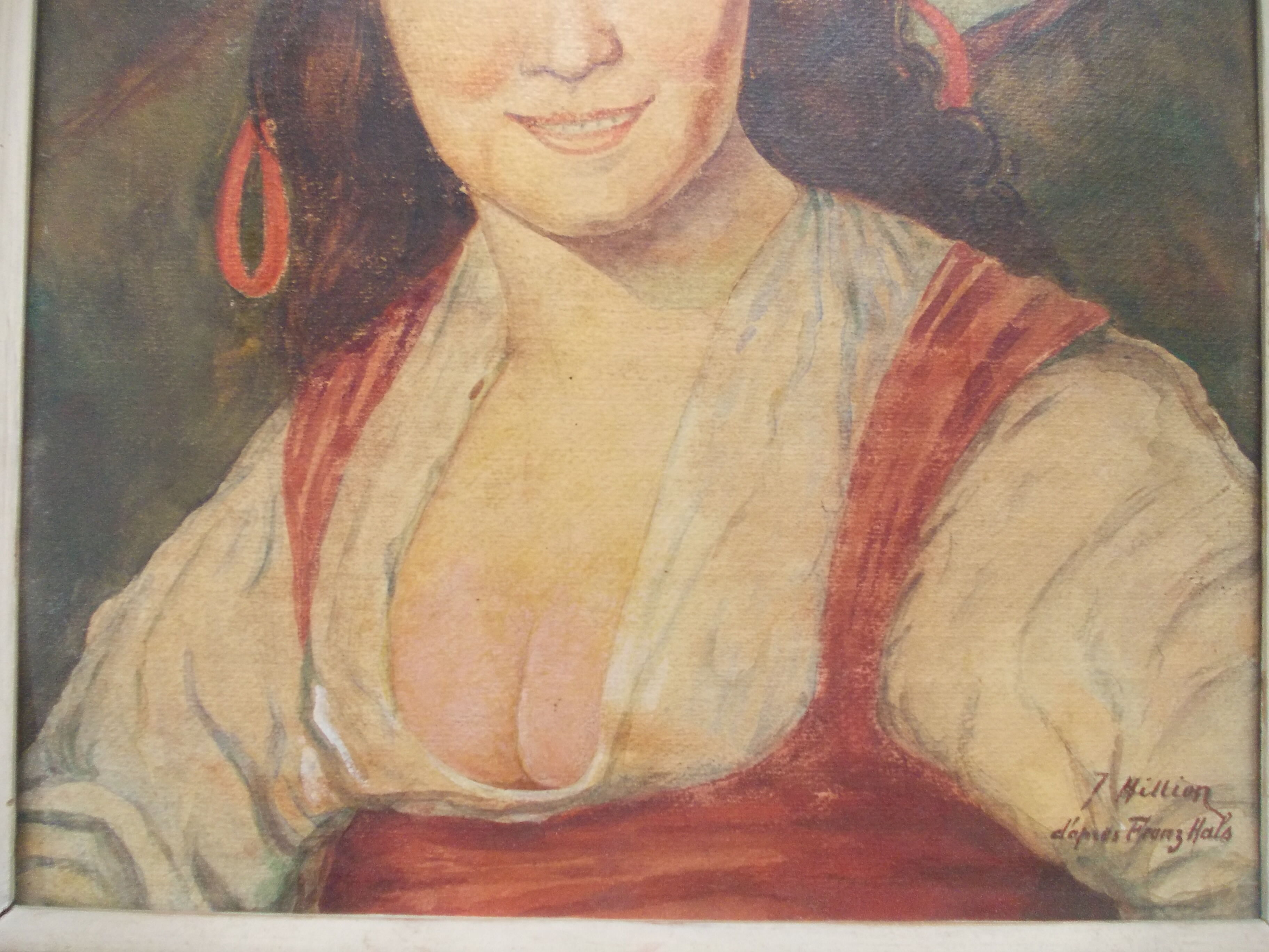 Painting oil on wood painting 1930