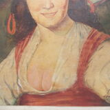 Painting oil on wood painting 1930