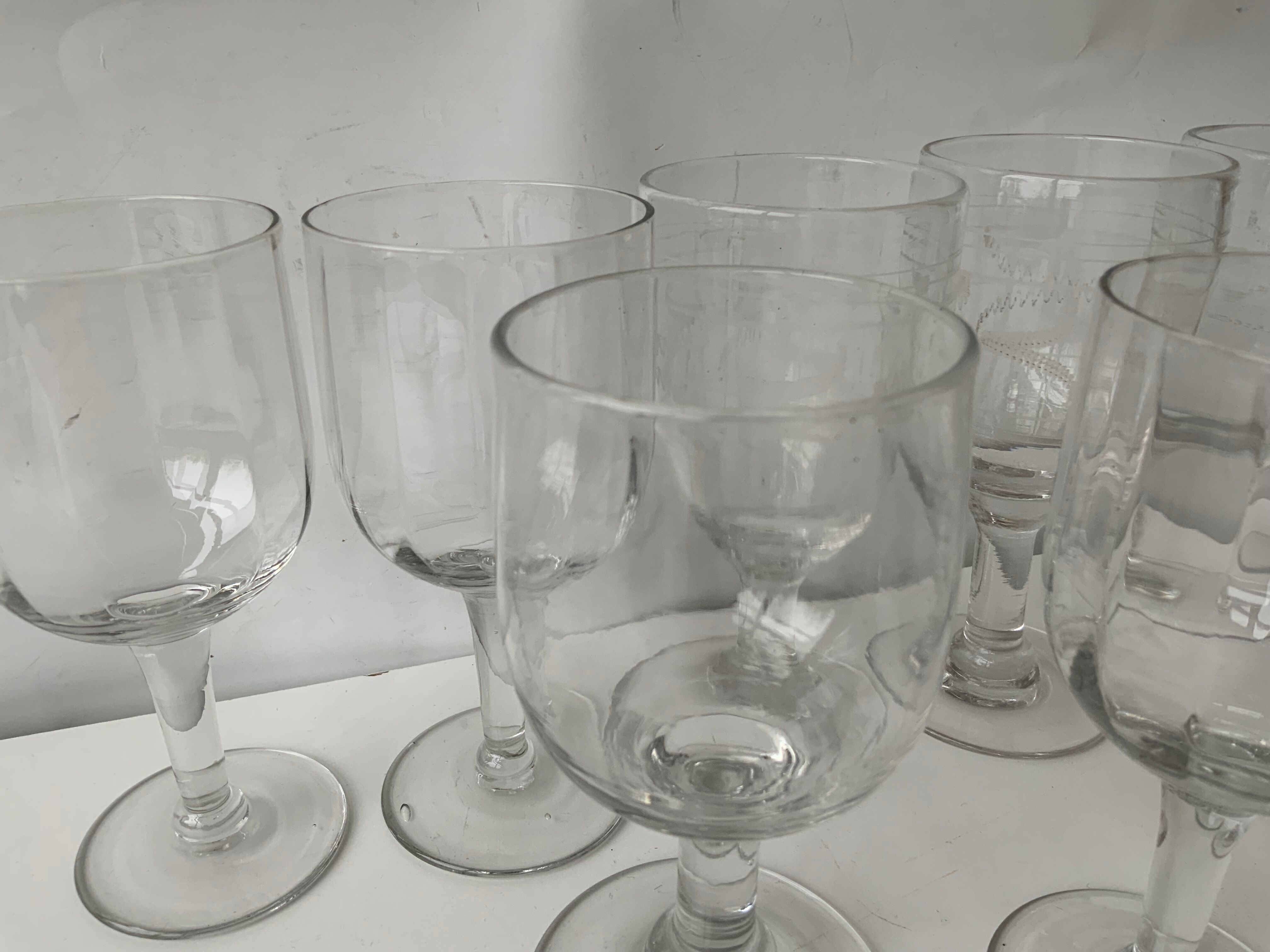 12 mismatched glasses