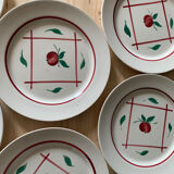 8 plates in faience
