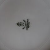 4 cups and dessert plates with vintage flower