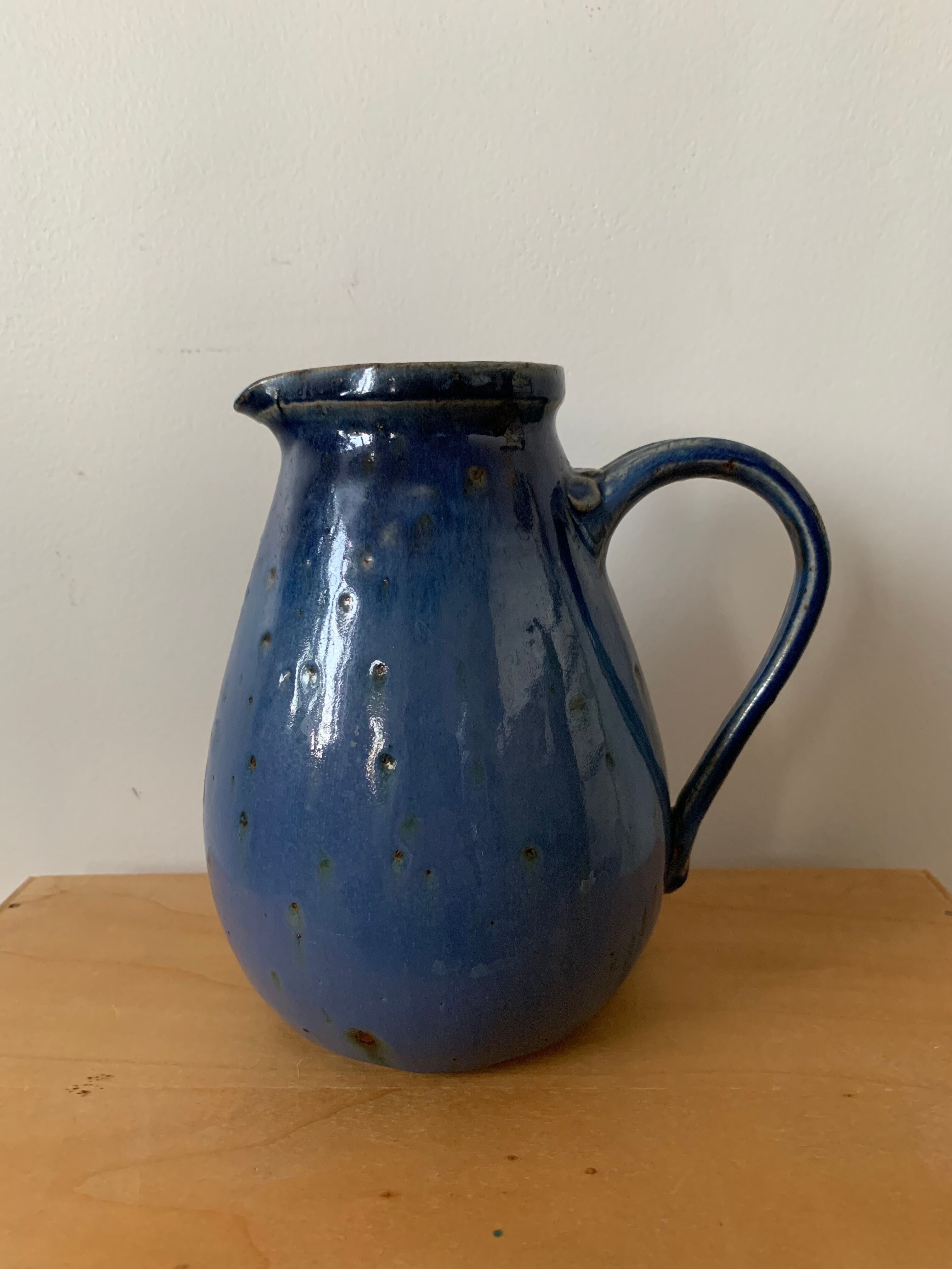 Enamelled ceramic pitcher