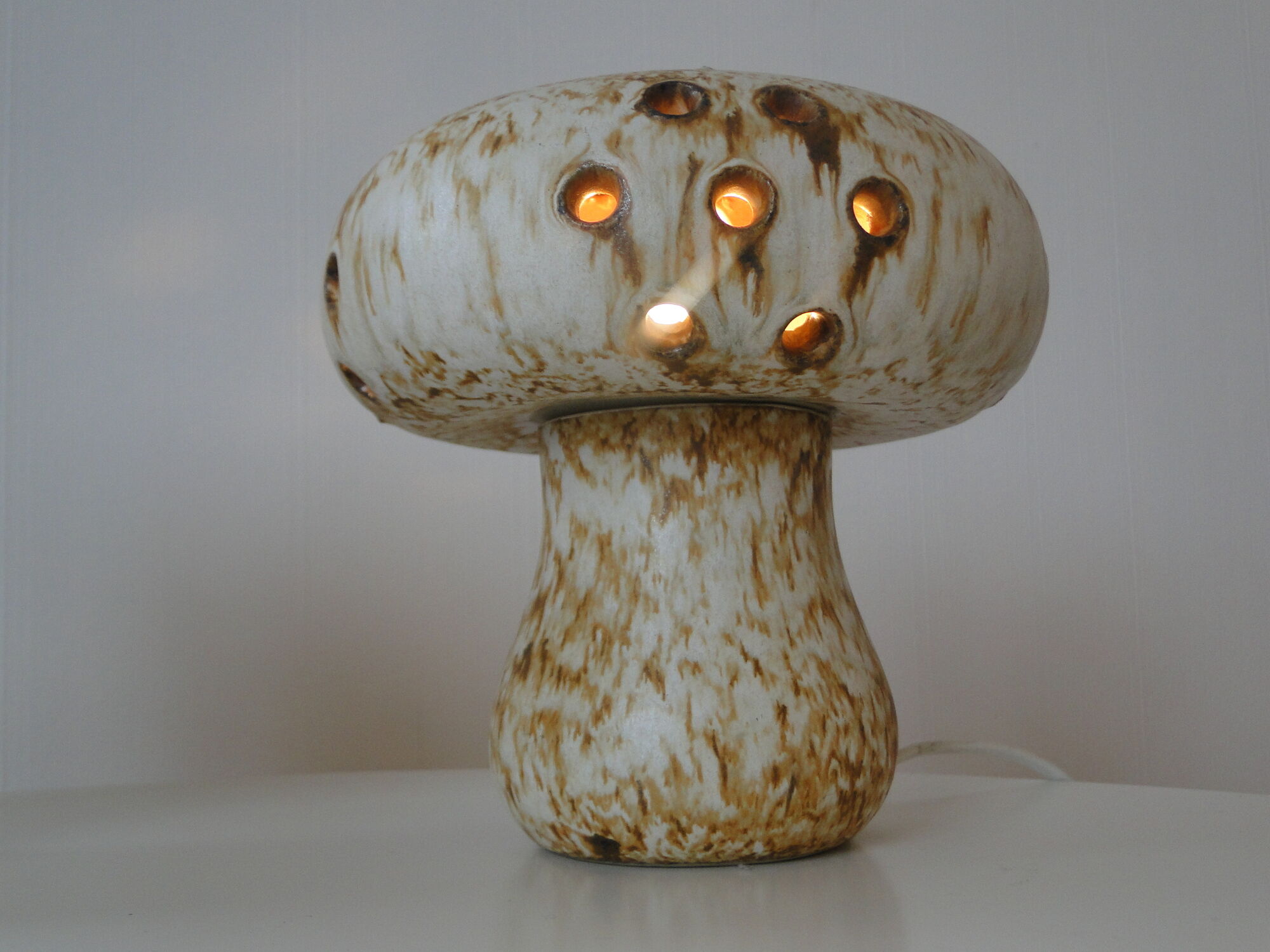 Pair of vintage mushroom lamps by Bruno Karlsson for EGO Sweden 1970s