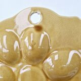 Vintage barbotine egg plate egg holder 10 holes made in japan