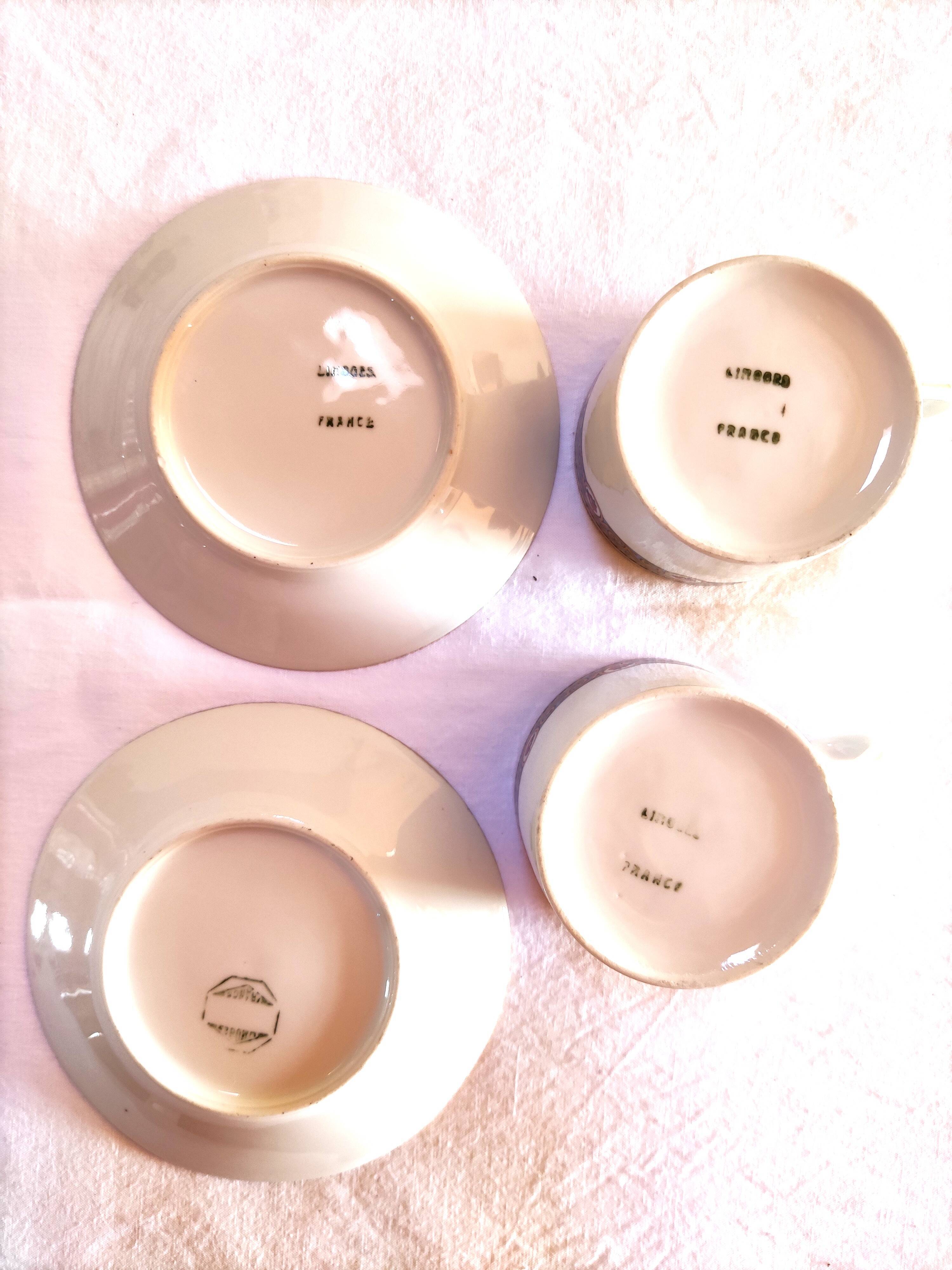 2 art deco cups from limoges