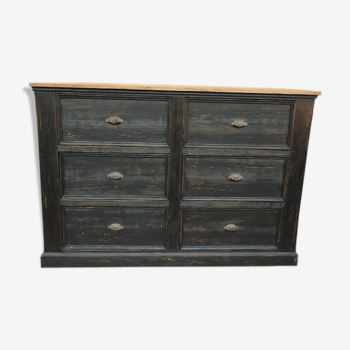 Old furniture with drawers 1950 in fir