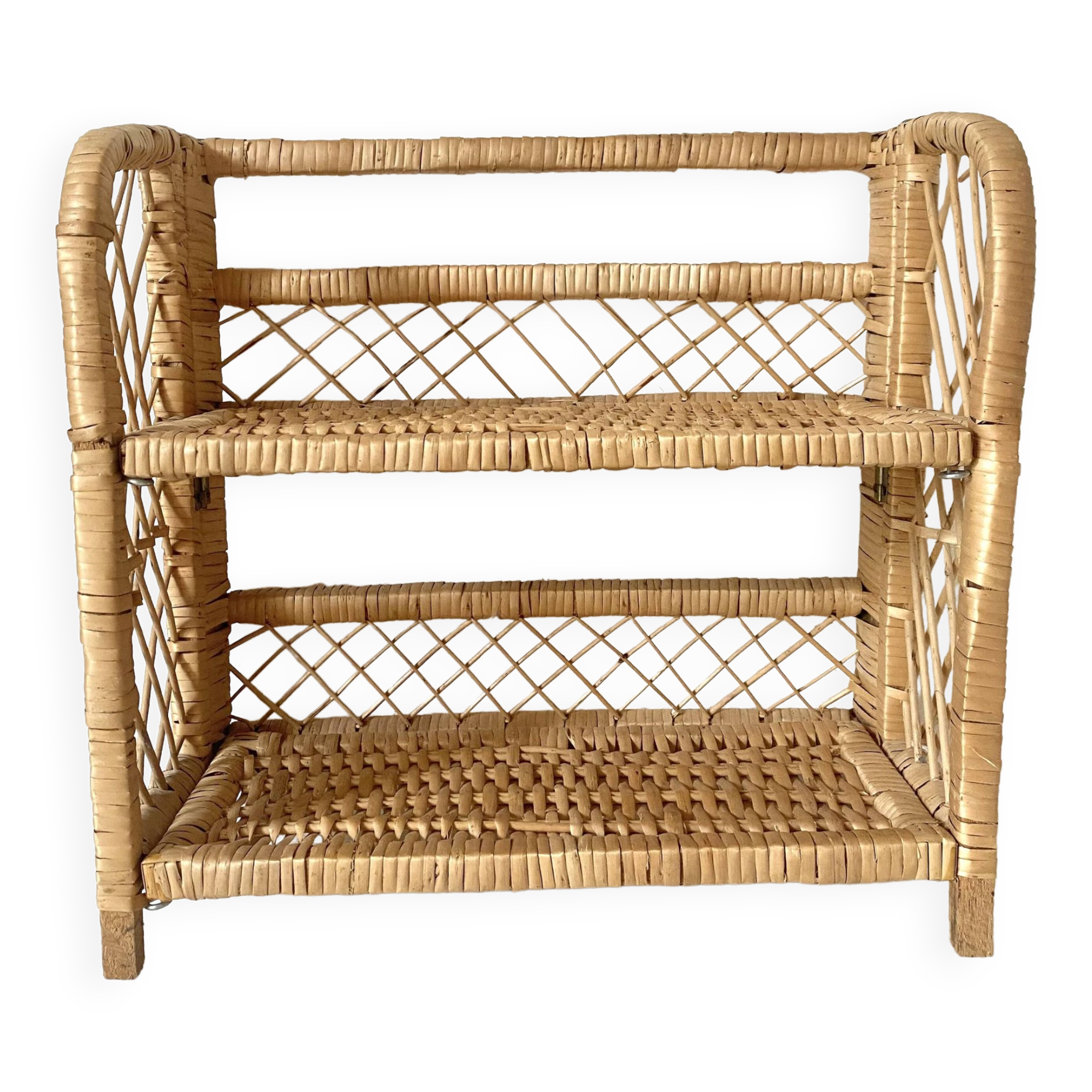 Vintage rattan shelf