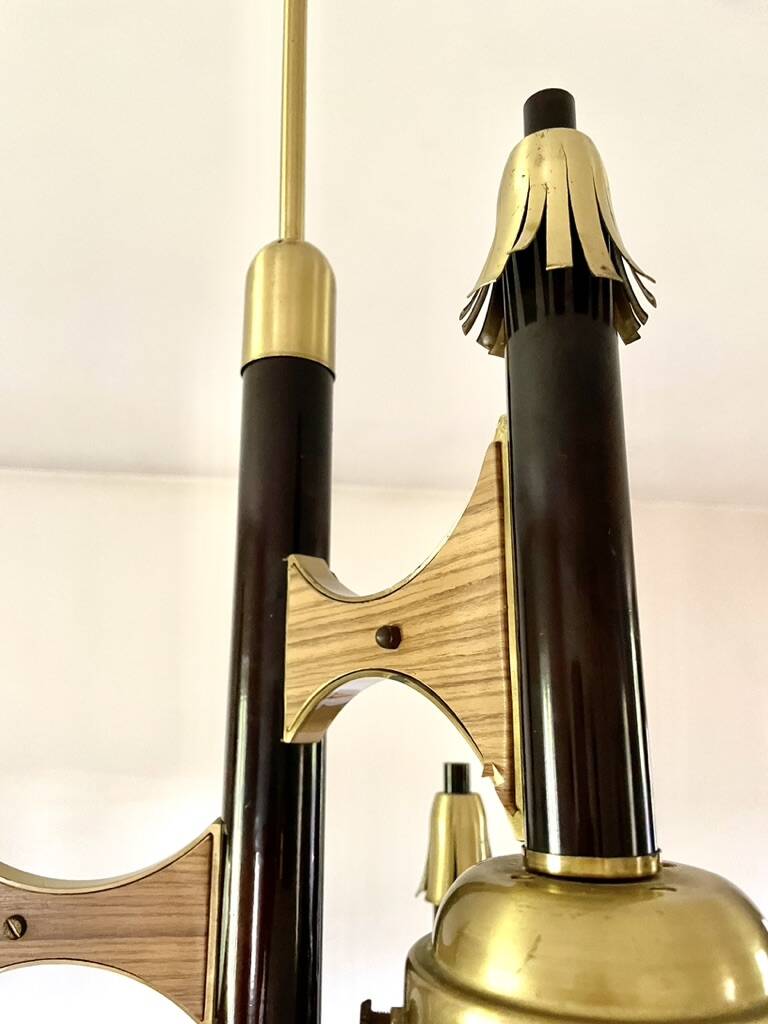 Lustre cascade de 3 globes Targetti 1950