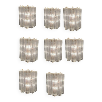 Murano Glass Tronchi Sconces Set of 8 1970’s