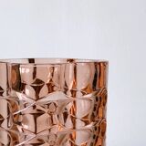 Thick pink glass vase, Windsor Rosaline Luminarc model