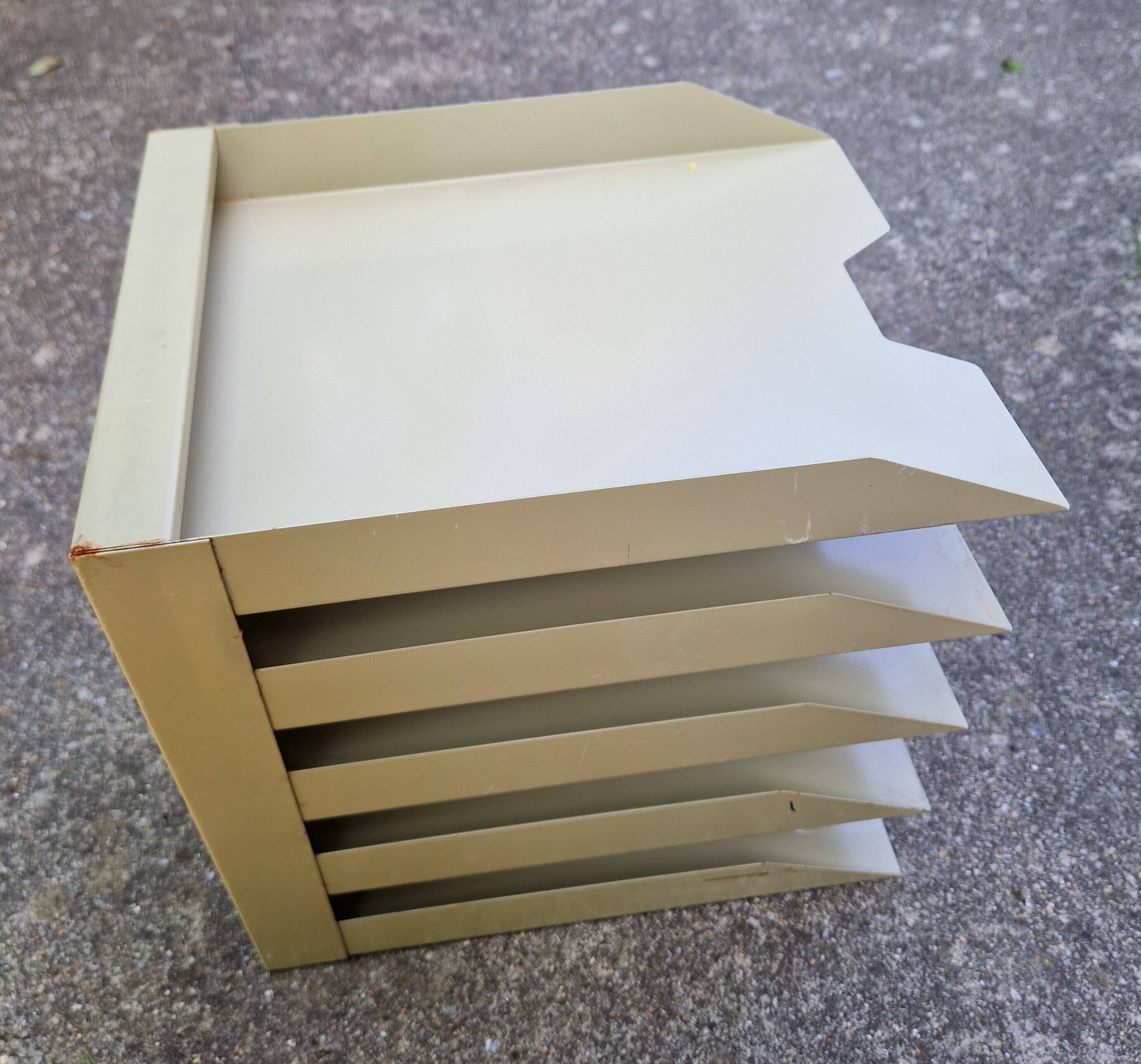1960s industrial style metal mail sorter