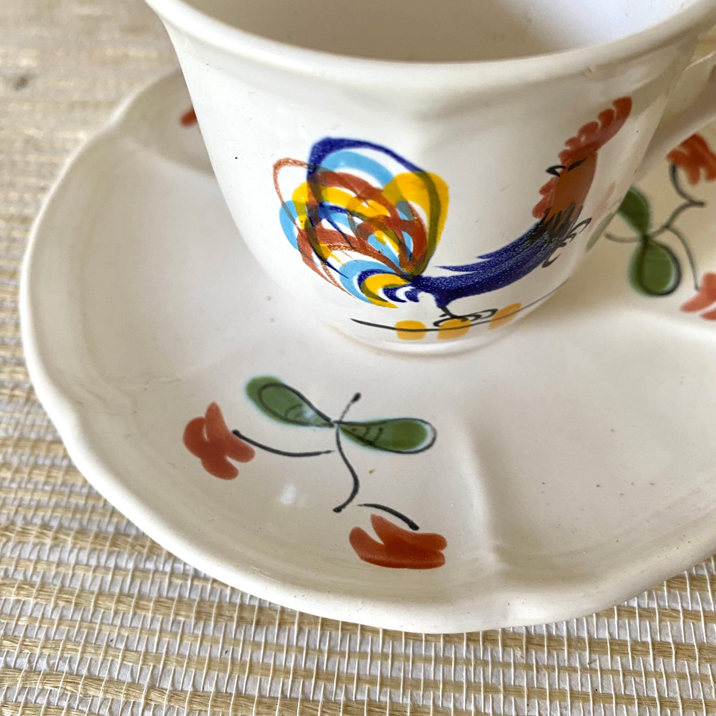 MBFA Pornic rooster coffee mugs