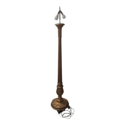 Lampadaire classique français en bois de style Louis XVI, milieu du siècle