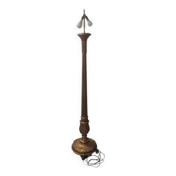French Classic Louis XVI style Wooden Floor Lamp, mid-century