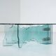 Shell coffee table by Danny Lane for Fiam, glass, 1980s.