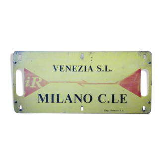 Plaque de destinations chemin de fer