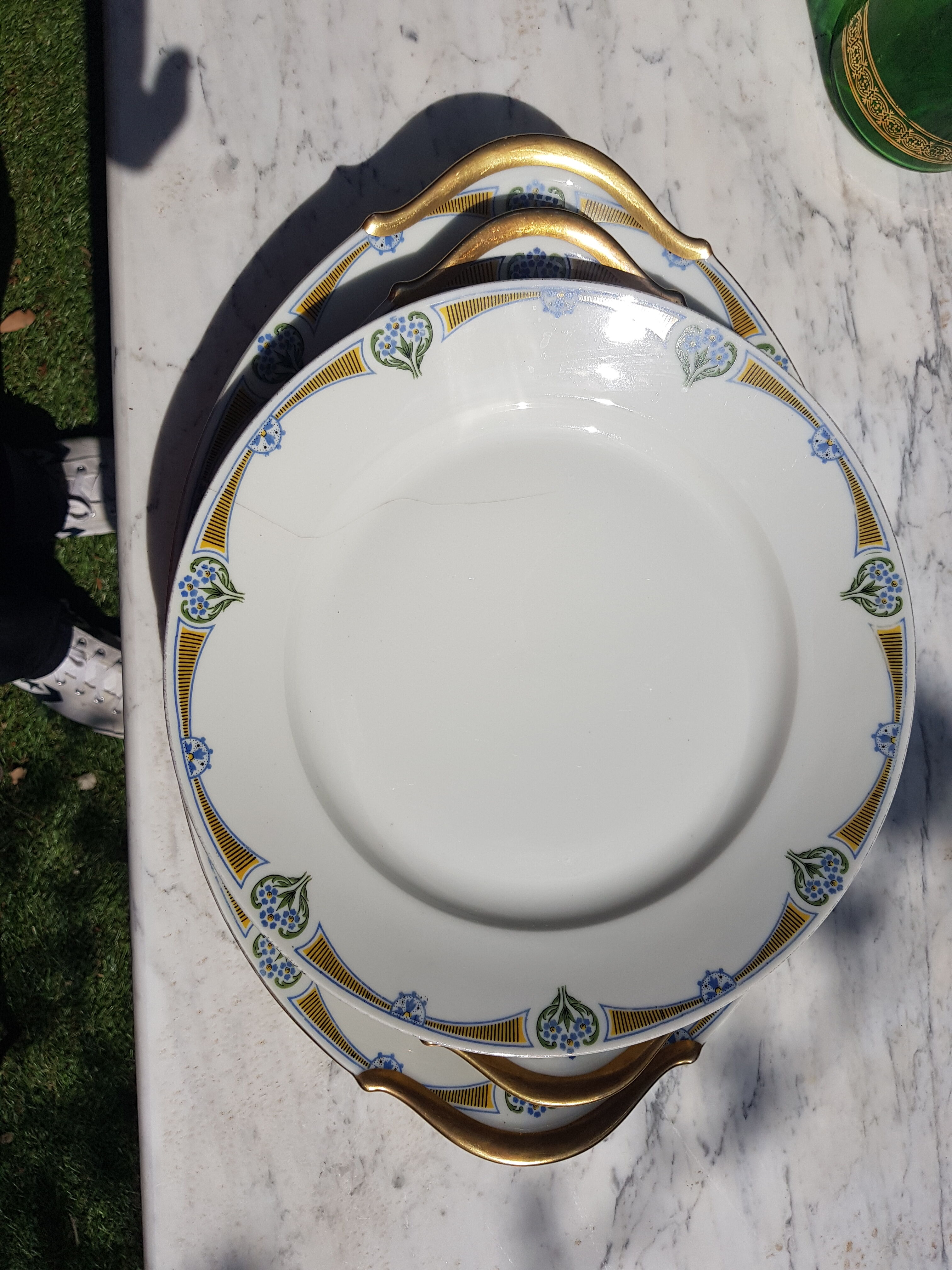 3 large serving dishes in Limoges porcelain