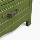 Renovated Art Deco Parisian wardrobe in khaki with original mirror.