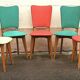 Lot de 5 chaises + 1 gratuite Années 60