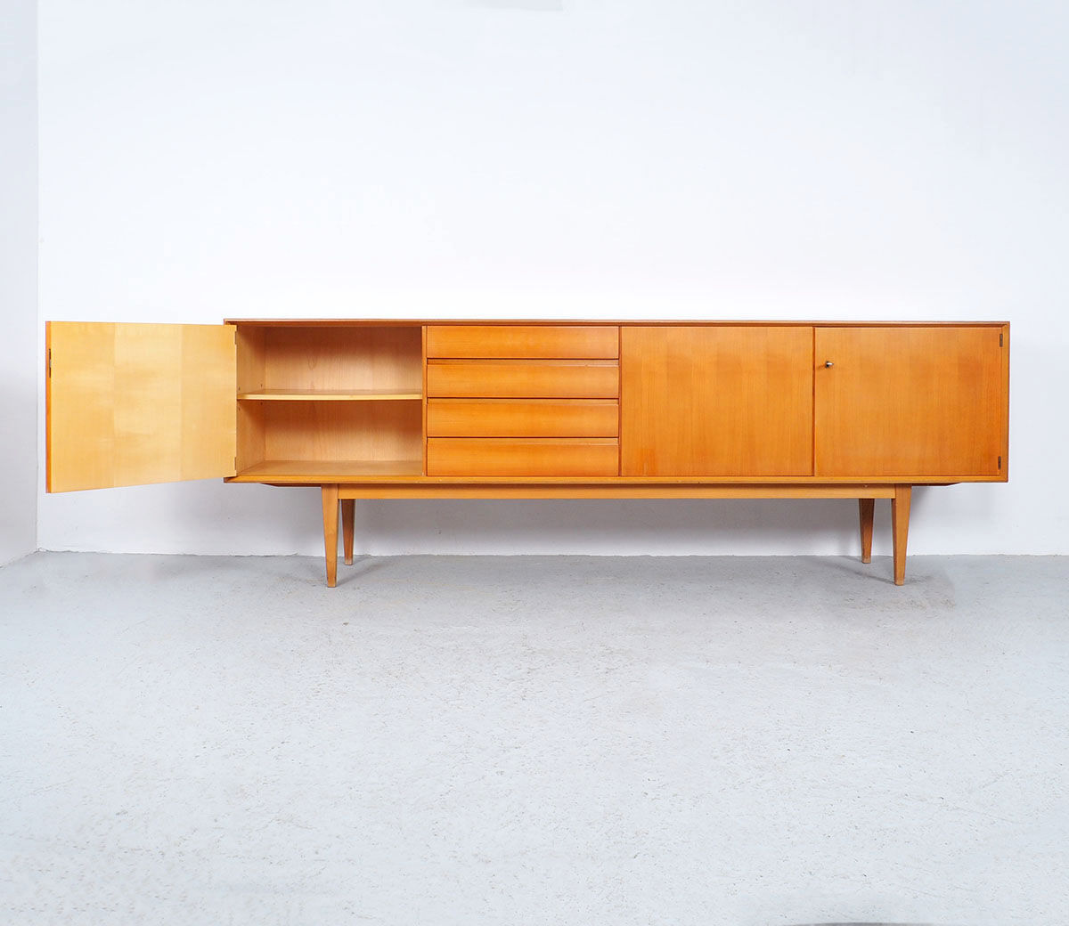 Cherry sideboard with drawers, 1960s