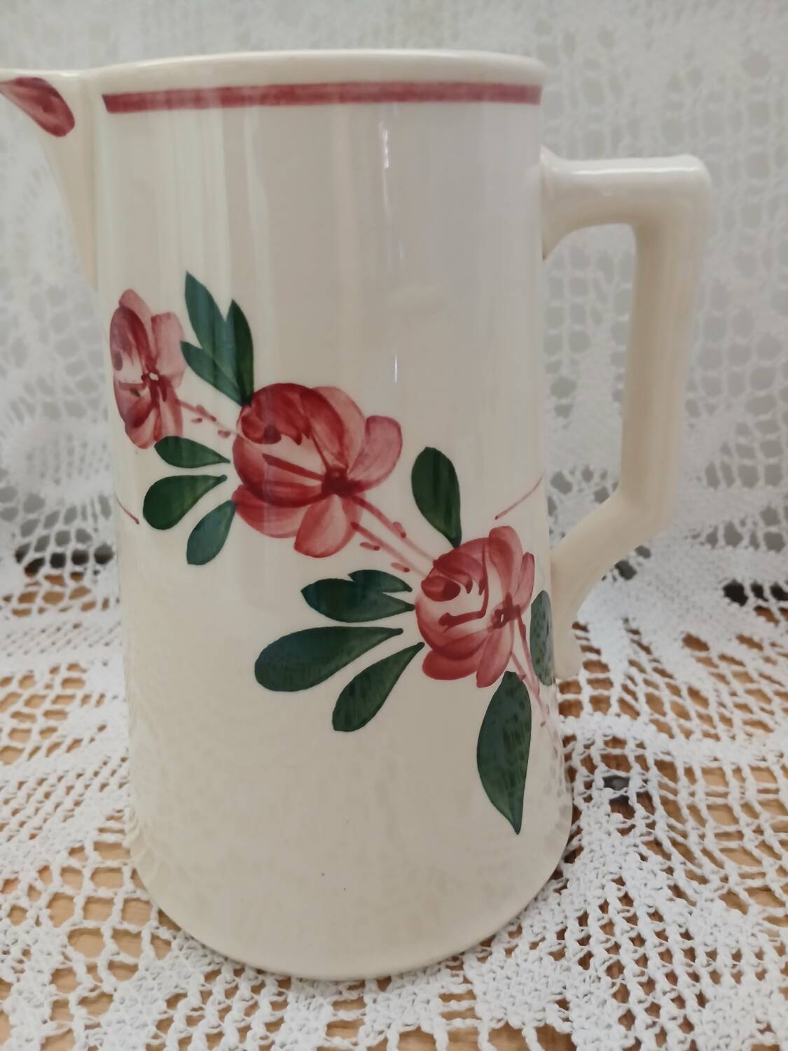 3 antique Sarreguemines pitchers