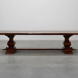 19th Century French Provincial Oak Monastery Dining Table
