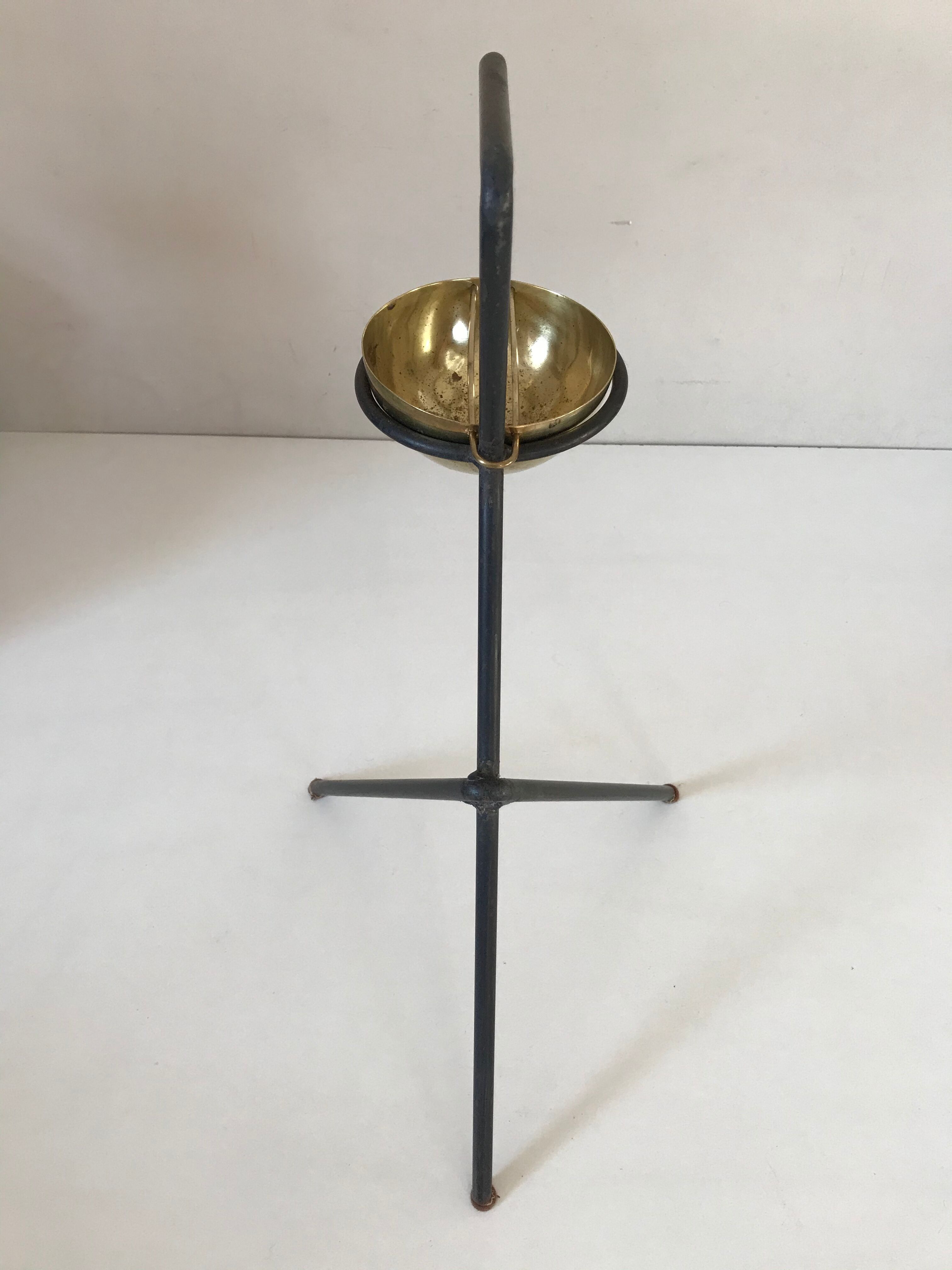 1950 metal and brass ashtray